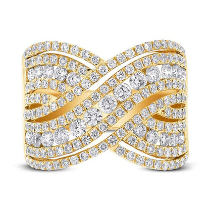 14k Yellow Gold Diamond Lady's Ring - 1.89ct
