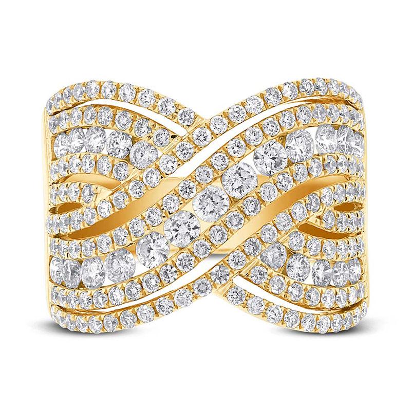 14k Yellow Gold Diamond Lady's Ring - 1.89ct