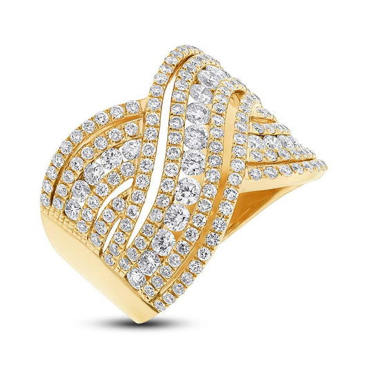 14k Yellow Gold Diamond Lady's Ring - 1.89ct