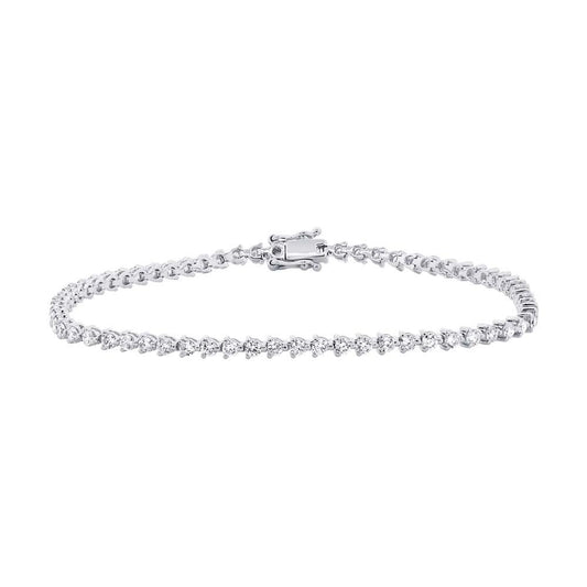 18k White Gold Diamond Tennis Bracelet - 2.71ct