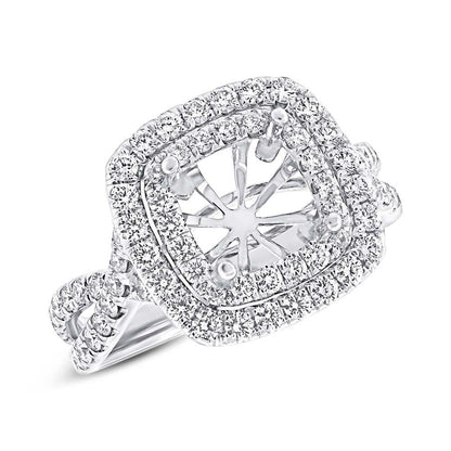 18k White Gold Diamond Semi-mount Ring - 1.24ct