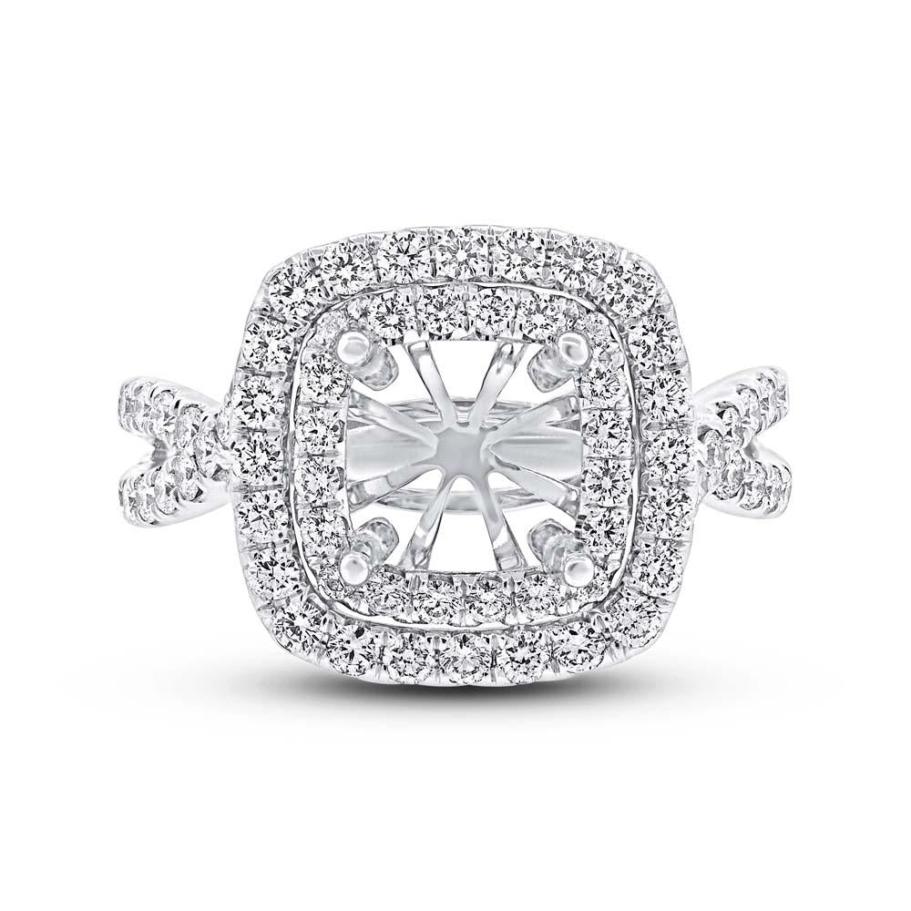 18k White Gold Diamond Semi-mount Ring - 1.24ct