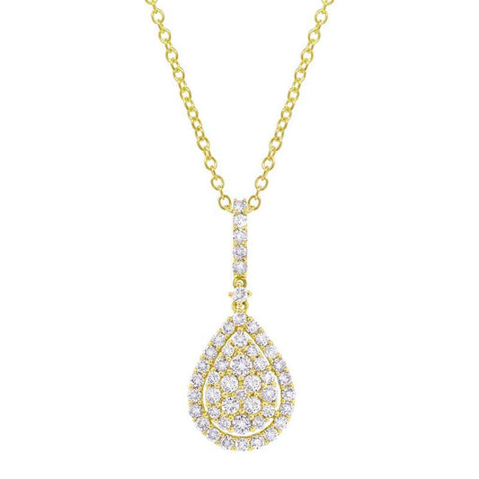 18k Yellow Gold Diamond Pendant - 1.19ct