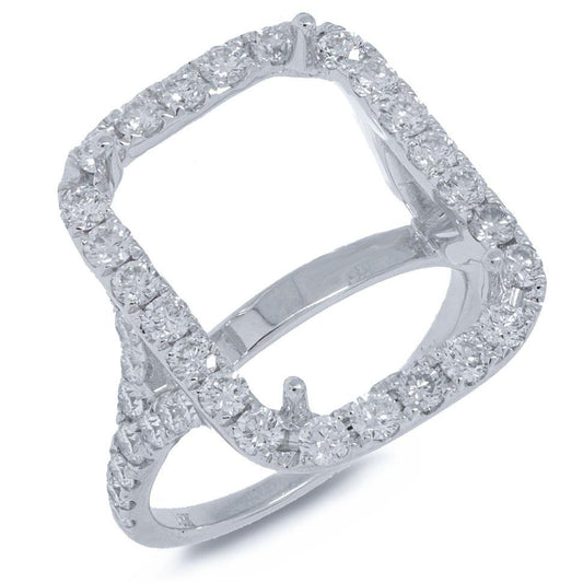 18k White Gold Diamond Semi-mount Ring - 1.46ct