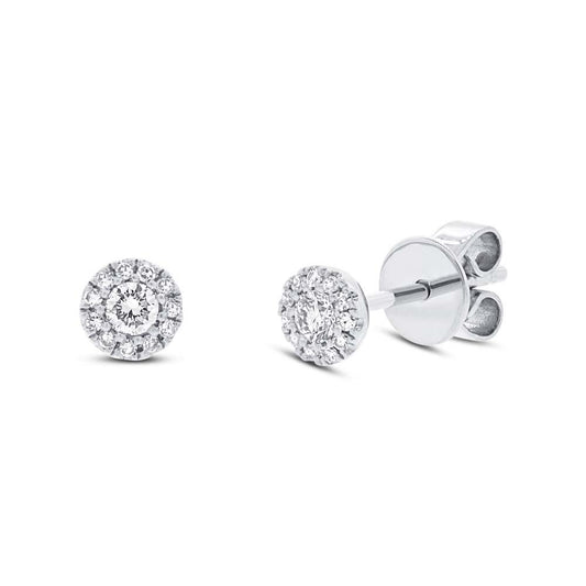 14k White Gold Diamond Stud Earring - 0.17ct