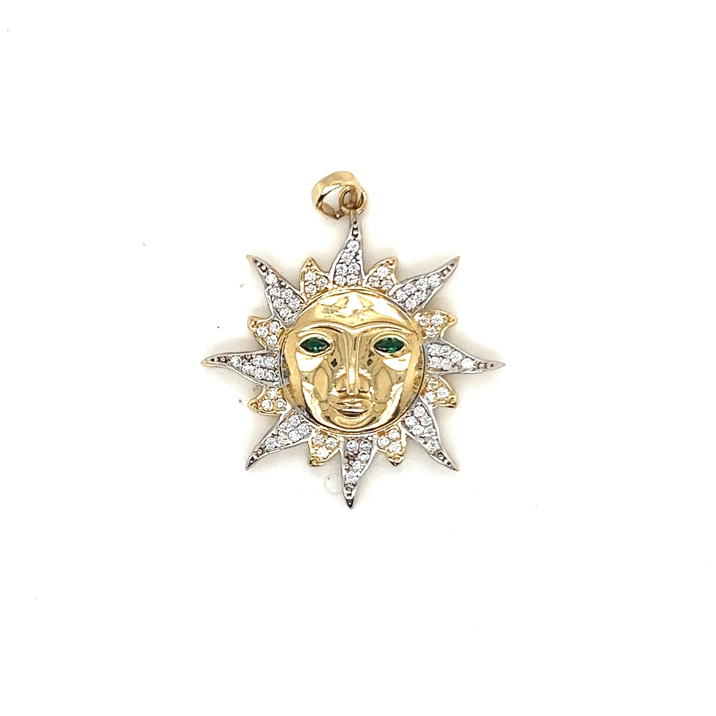 Yellow Gold Natural Diamond Face Of The Pendant