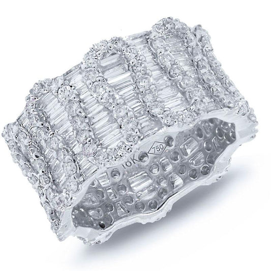 18k White Gold Diamond Eternity Ring Size 9 - 4.92ct