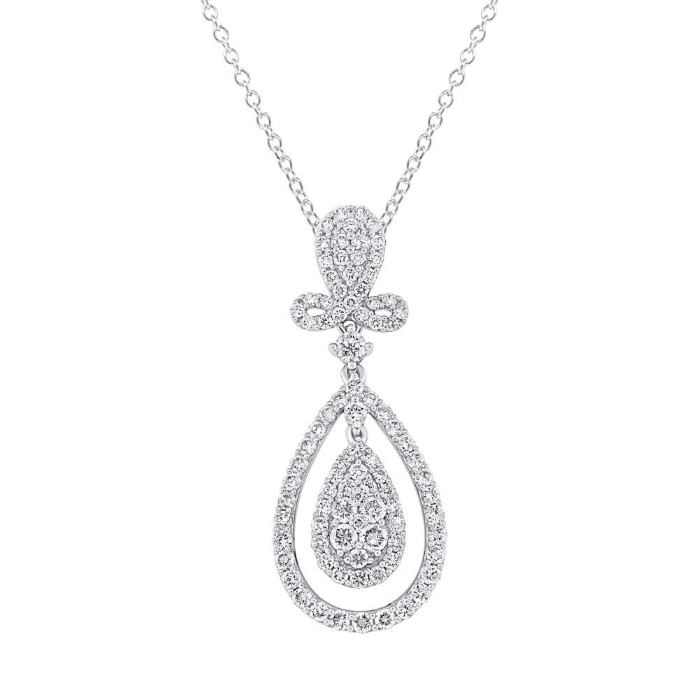 18k White Gold Diamond Pendant - 1.99ct