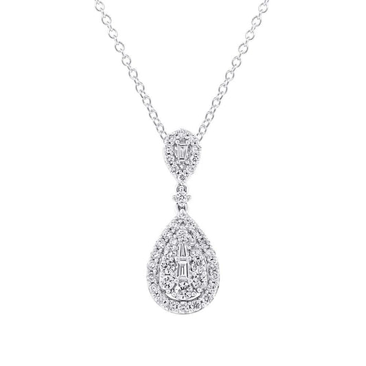 18k White Gold Diamond Pendant - 0.78ct