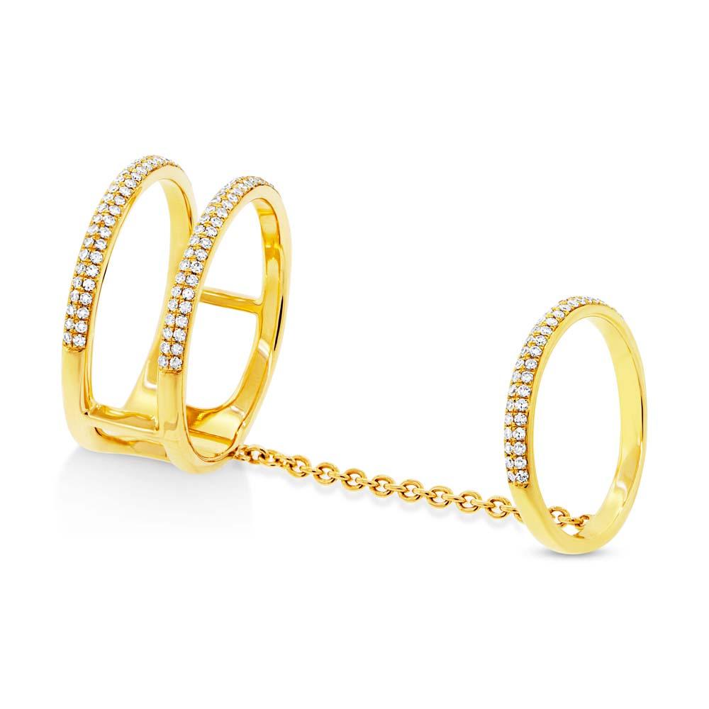 14k Yellow Gold Diamond Lady's Ring - 0.42ct