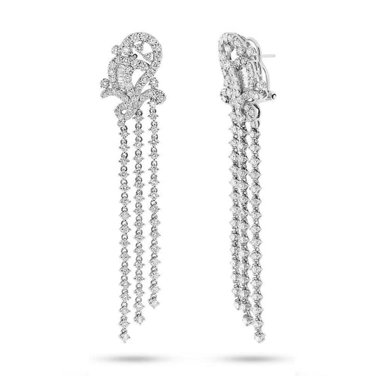 18k White Gold Diamond Earring - 5.79ct