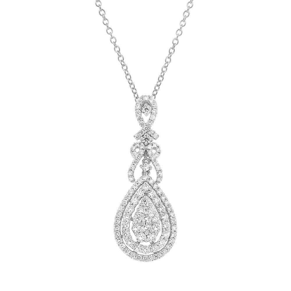 18k White Gold Diamond Pendant - 2.37ct