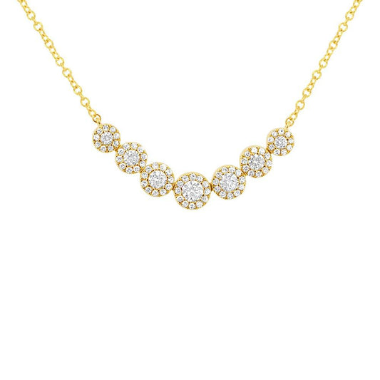 14k Yellow Gold Diamond Necklace - 0.50ct