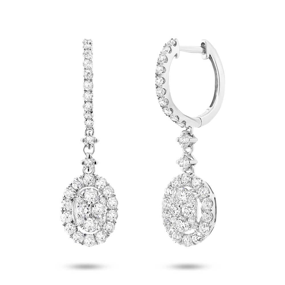18k White Gold Diamond Earring - 1.22ct