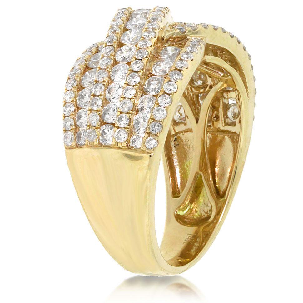 14k Yellow Gold Diamond Lady's Ring - 1.90ct