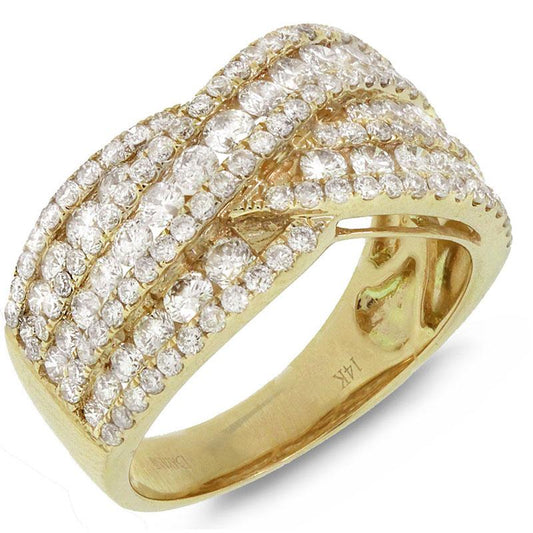 14k Yellow Gold Diamond Lady's Ring - 1.90ct