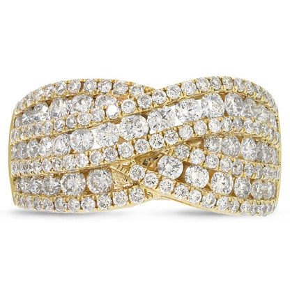 14k Yellow Gold Diamond Lady's Ring - 1.90ct