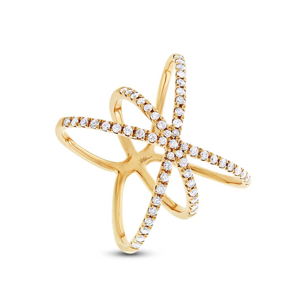 14k Yellow Gold Diamond Lady's Ring - 0.51ct