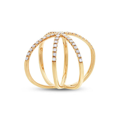 14k Yellow Gold Diamond Lady's Ring - 0.51ct