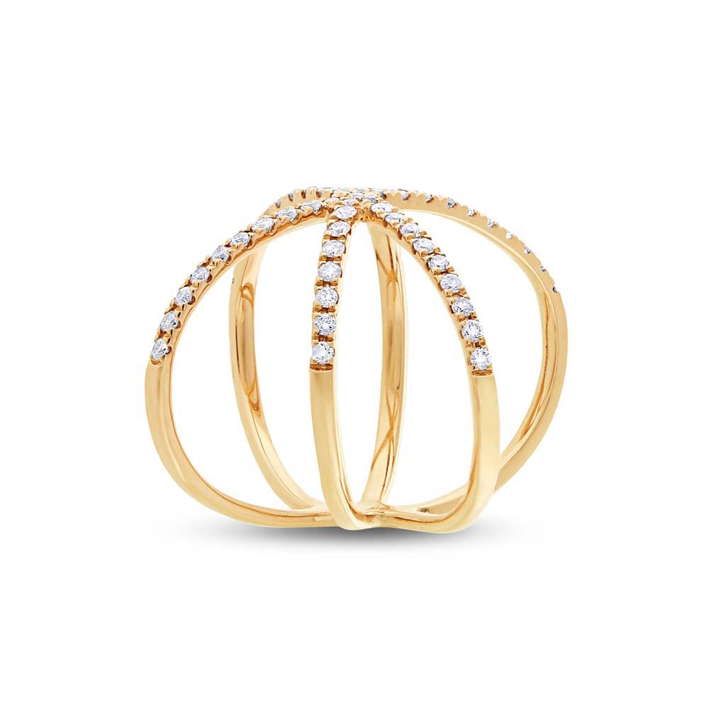 14k Yellow Gold Diamond Lady's Ring - 0.51ct