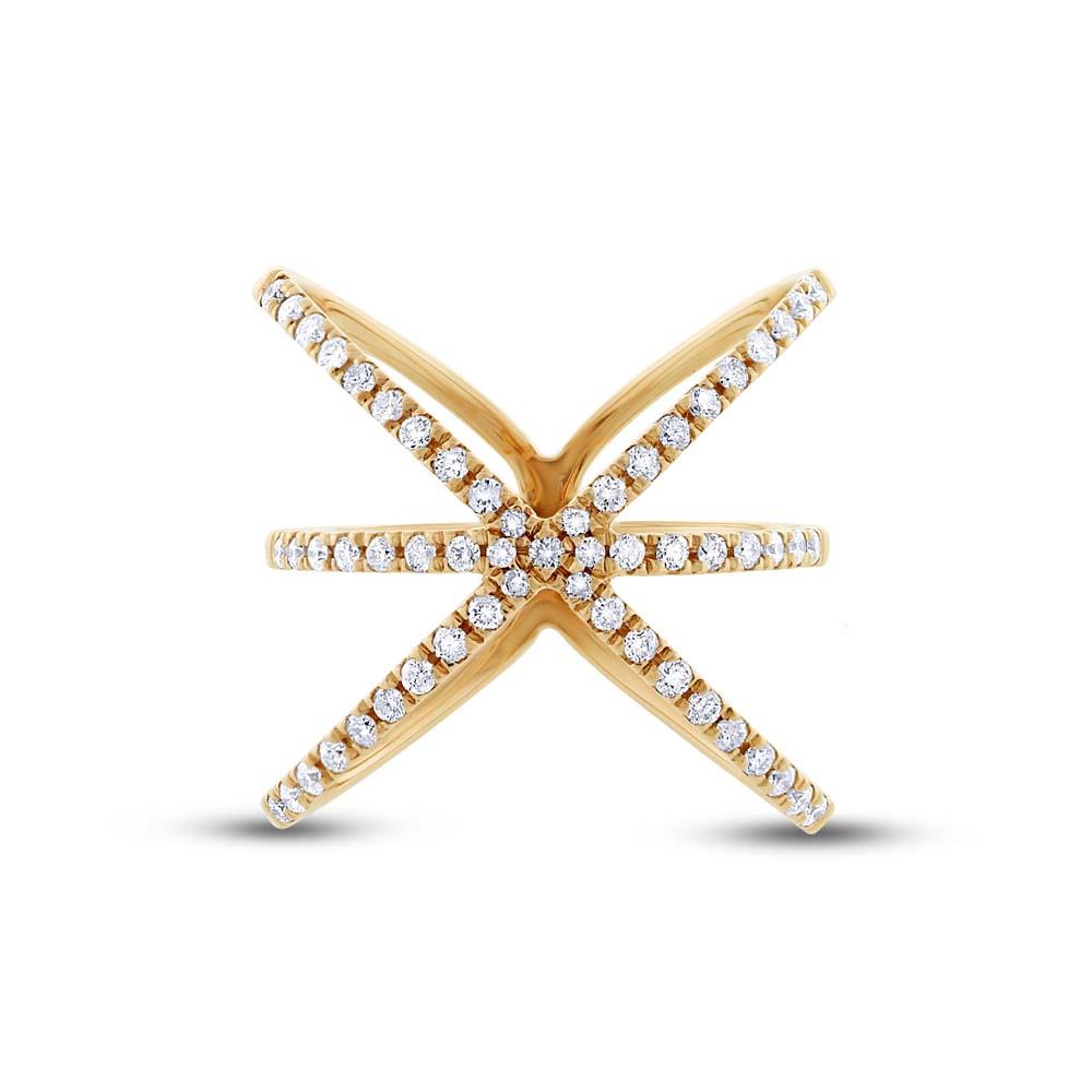 14k Yellow Gold Diamond Lady's Ring - 0.51ct