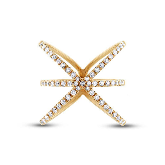 14k Yellow Gold Diamond Lady's Ring - 0.51ct