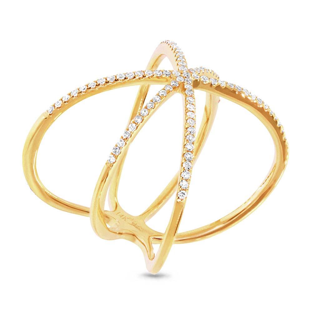 14k Yellow Gold Diamond Lady's Ring Size 8.5 - 0.28ct