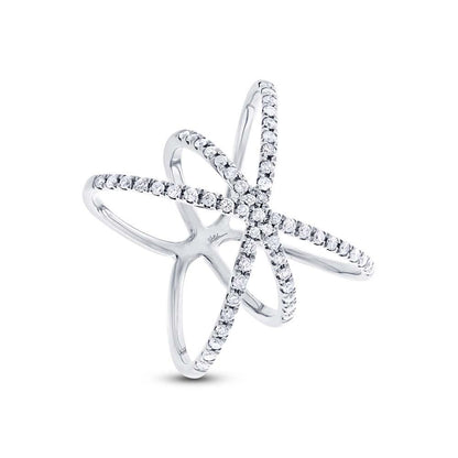 14k White Gold Diamond Lady's Ring - 0.51ct
