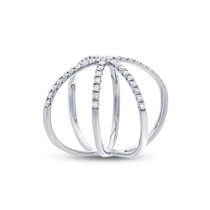 14k White Gold Diamond Lady's Ring - 0.51ct