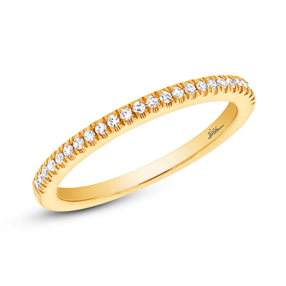 14k Yellow Gold Diamond Lady's Ring Size 8 - 0.08ct