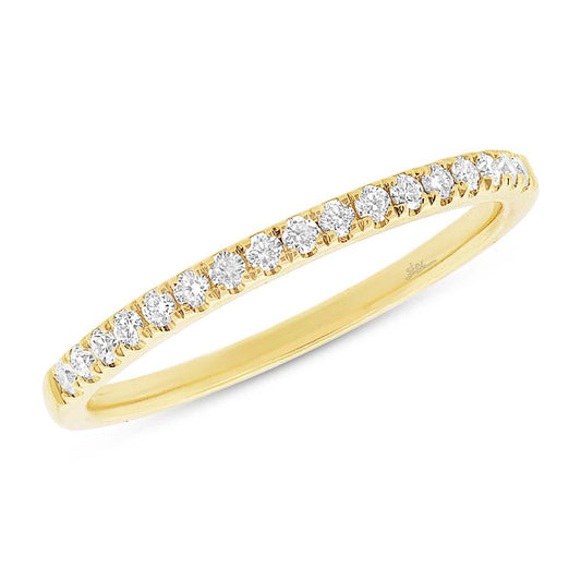 14k Yellow Gold Diamond Lady's Band