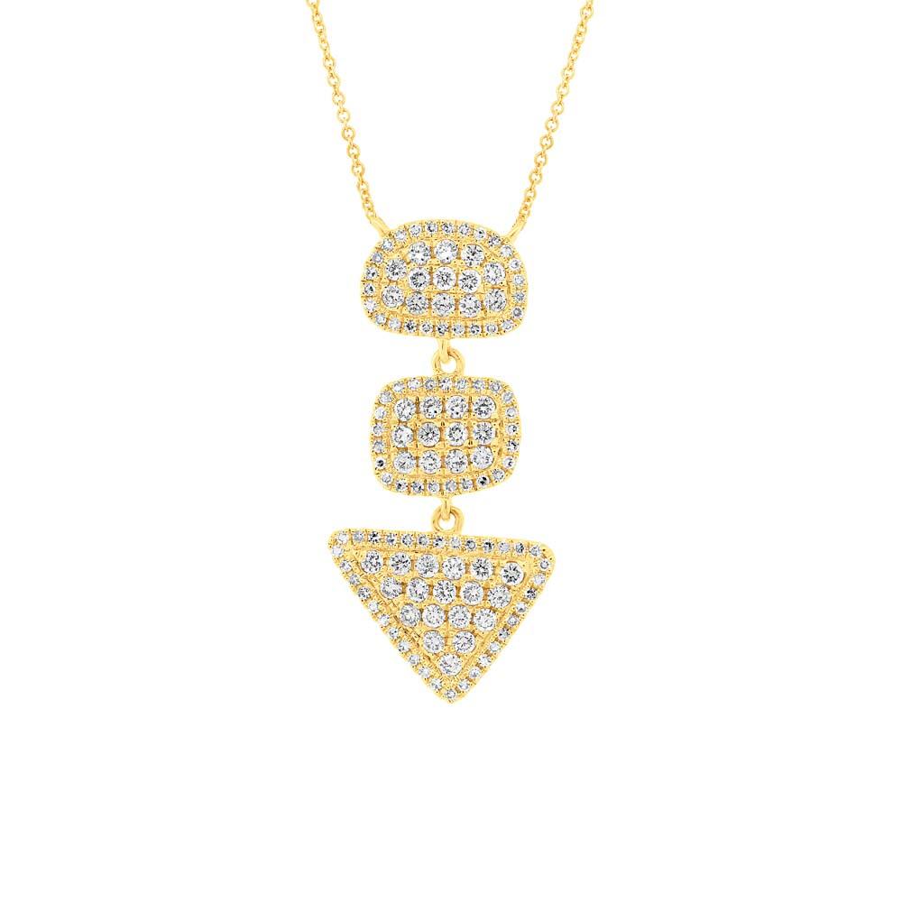 14k Yellow Gold Diamond Necklace - 0.66ct