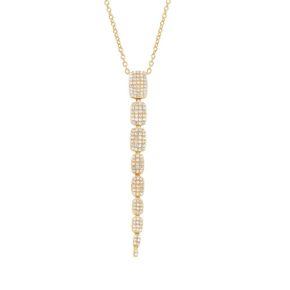 18k Yellow Gold Diamond Serpentine Necklace - 0.55ct
