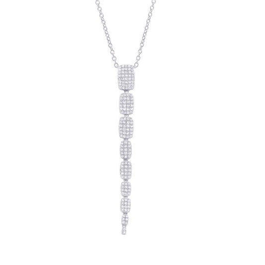 18k White Gold Diamond Serpentine Necklace - 0.55ct V0111