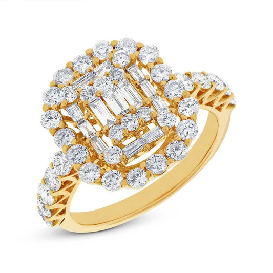 18k Yellow Gold Diamond Lady's Ring - 1.77ct