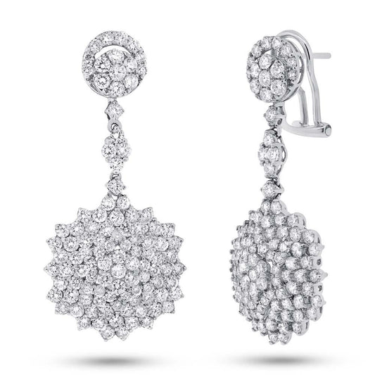 18k White Gold Diamond Earring - 5.37ct
