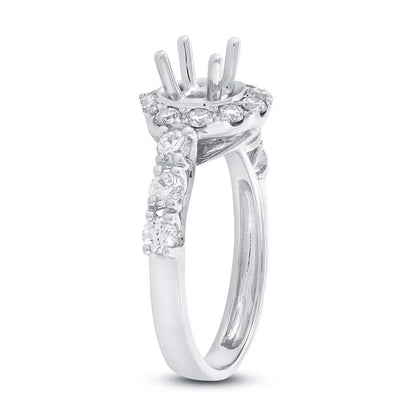 18k White Gold Diamond Semi-mount Ring - 0.87ct
