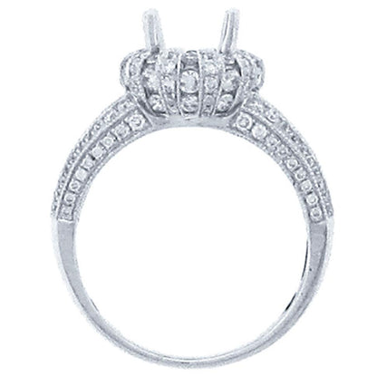 14k White Gold Diamond Semi-mount Ring - 1.25ct