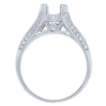 18k White Gold Diamond Semi-mount Ring - 0.35ct
