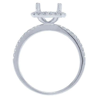 18k White Gold Diamond Semi-mount Ring - 0.38ct