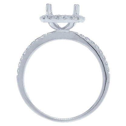 18k White Gold Diamond Semi-mount Ring - 0.38ct