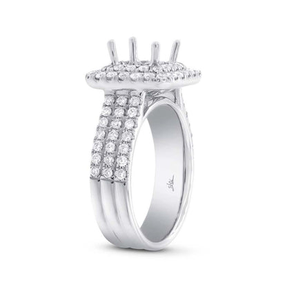 14k White Gold Diamond Semi-mount Ring - 1.08ct