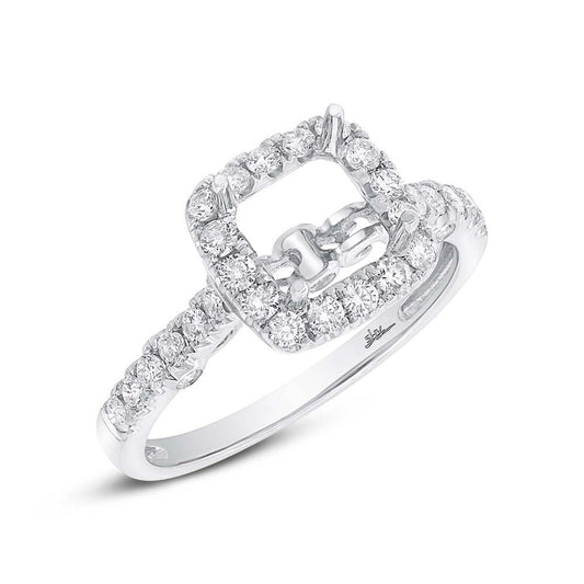 14k White Gold Diamond Semi-mount Ring - 0.56ct