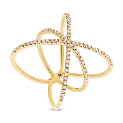 14k Yellow Gold Diamond Lady's Ring Size 9.5 - 0.28ct