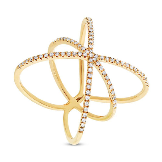 14k Yellow Gold Diamond Lady's Ring Size 9.5 - 0.28ct