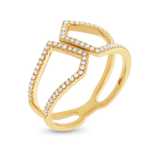 14k Yellow Gold Diamond Lady's Ring - 0.24ct