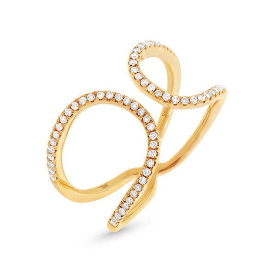 14k Yellow Gold Diamond Lady's Ring - 0.23ct