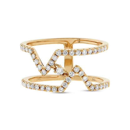14k Yellow Gold Diamond Lady's Ring - 0.43ct