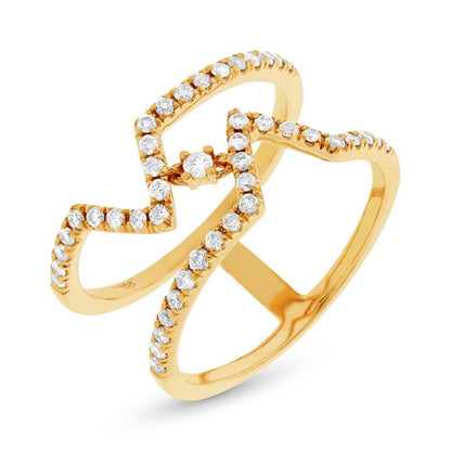 14k Yellow Gold Diamond Lady's Ring - 0.43ct