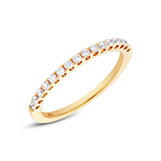14k Yellow Gold Diamond Lady's Band